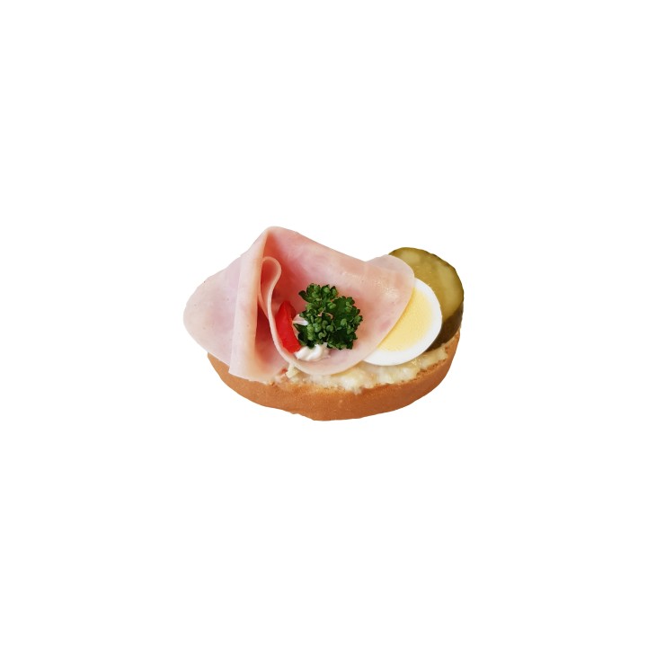 Párty chlebíček šunkový se salátem